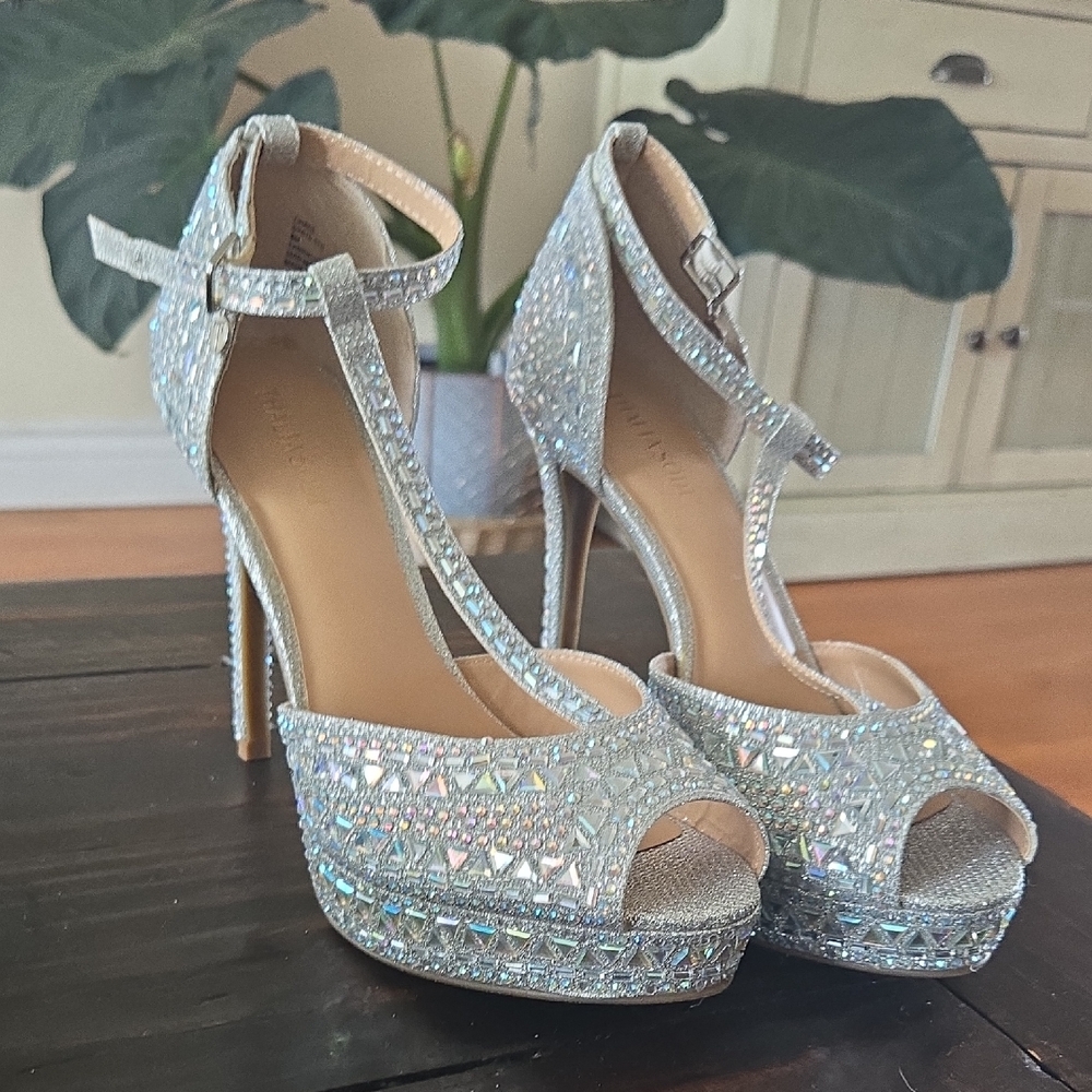 Elegant Silver High Heels